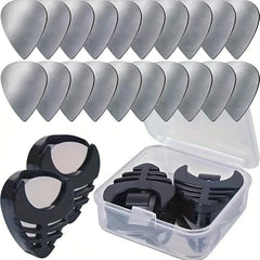 Bass Guitar Set w/ 20 SS Picks & 2 Pick Boxes