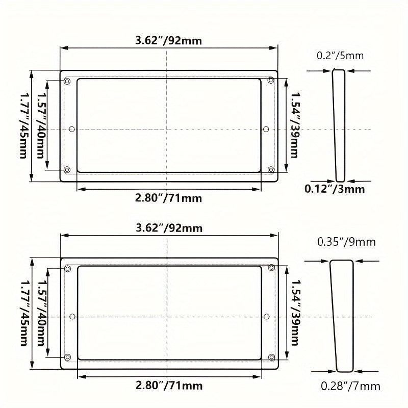 2pcs Guitar Frame Humbucker Ring Flat Bottom Thickness