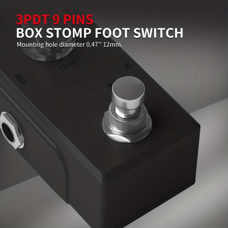 5 Pcs 12MM 3PDT Guitar Switch Effect Pedal Foot Switch Latching 9Pin Switch