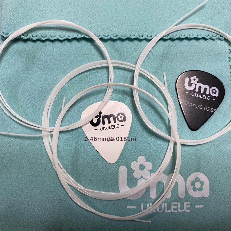 Ukulele Nylon Strings 3in1 Set U300 + Picks Cloth