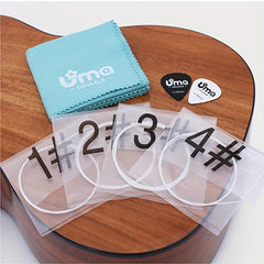 Ukulele Nylon Strings 3in1 Set U300 + Picks Cloth
