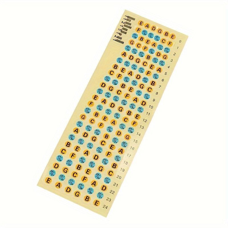 Guitar Fingerboard Note Map Sticker for Beginner's Guide to Finger Placement