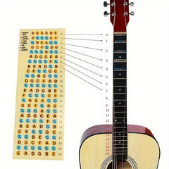 Guitar Fingerboard Note Map Sticker for Beginner's Guide to Finger Placement