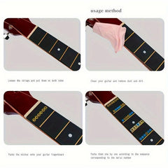 Guitar Fingerboard Note Map Sticker for Beginner's Guide to Finger Placement