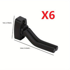 6pcs Guitar Hanger Wall Mount Display Bracket Hook Holder Clips