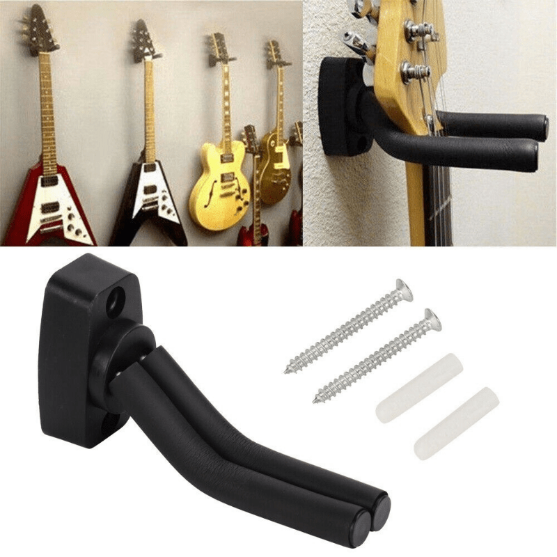 6pcs Guitar Hanger Wall Mount Display Bracket Hook Holder Clips