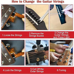 Acoustic Guitar Strings High Carbon Steel Core Red Copper Winding Bright Tone