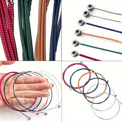 Acoustic Guitar Strings High Carbon Steel Core Red Copper Winding Bright Tone