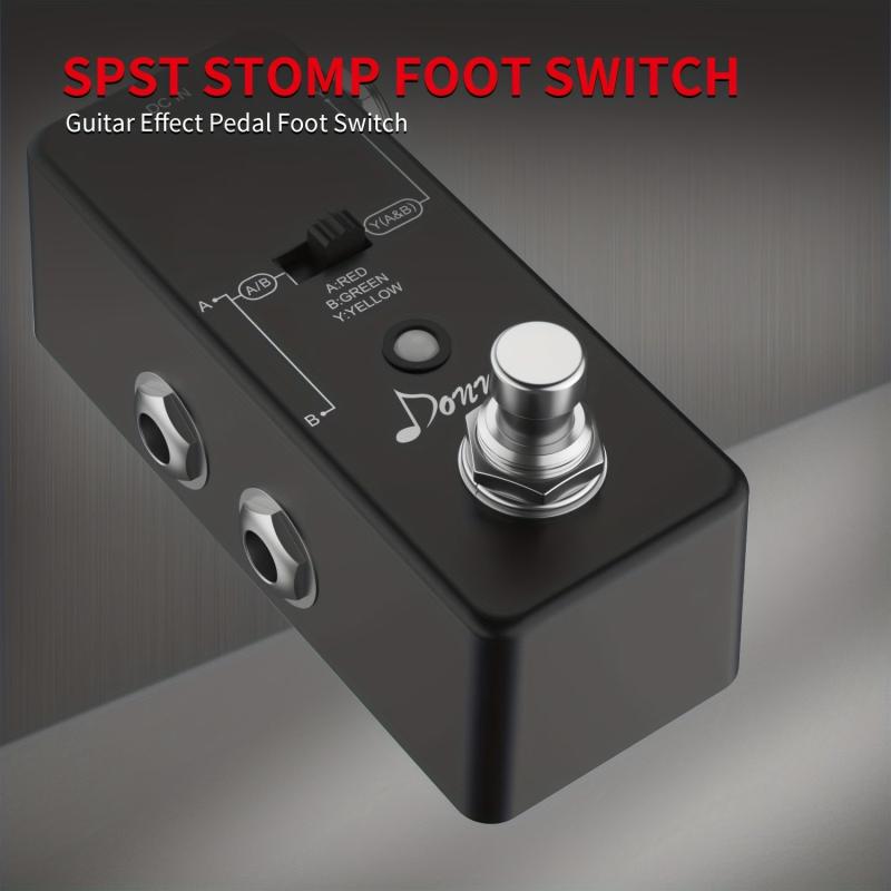 5 PCS SPST Foot Switch Stomp Box Momentary Soft Touch Push Button Footswitch