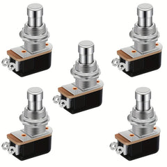 5 PCS SPST Foot Switch Stomp Box Momentary Soft Touch Push Button Footswitch