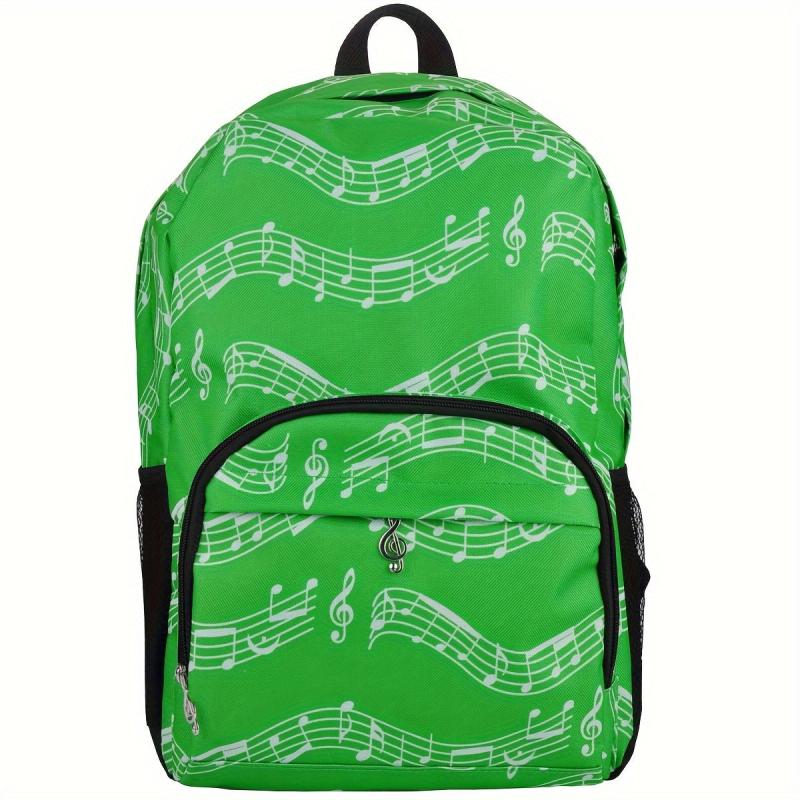 Music Note Travel Backpack Oxford Work College Water Resistent Friends