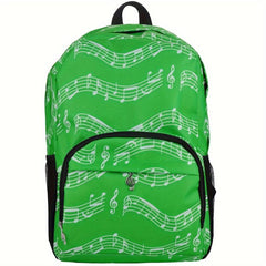 Music Note Travel Backpack Oxford Work College Water Resistent Friends