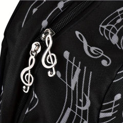 Music Note Travel Backpack Oxford Work College Water Resistent Friends