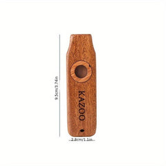 Wooden Kazoo Musical Instrument with 5 Replacement Films