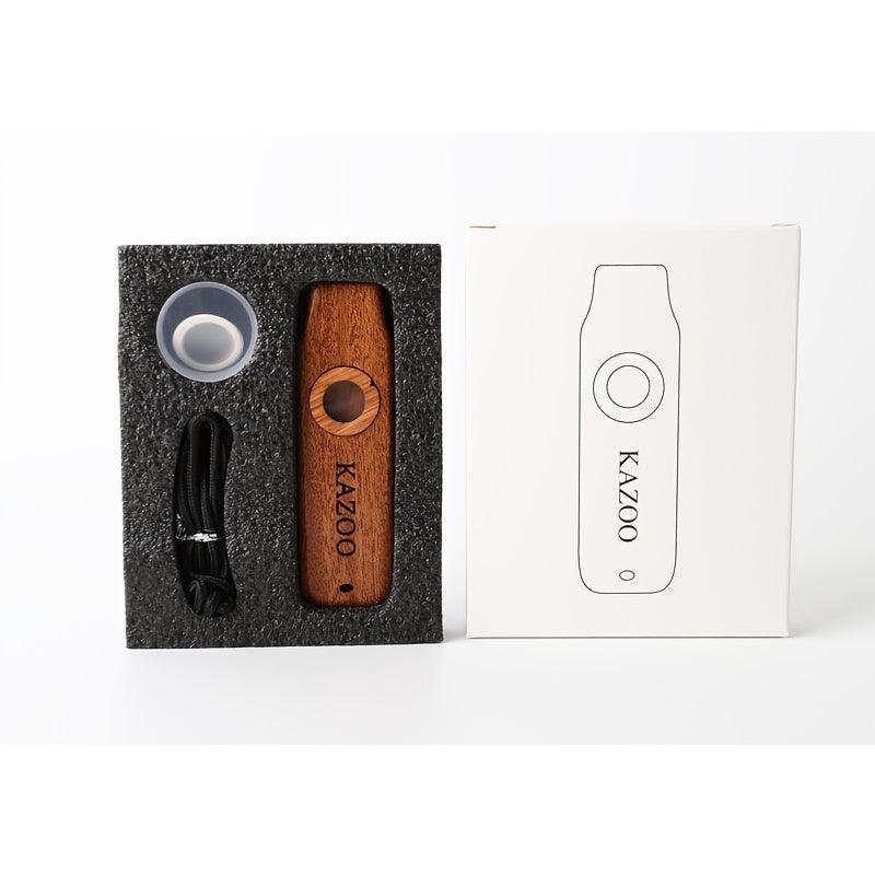 Wooden Kazoo Musical Instrument with 5 Replacement Films