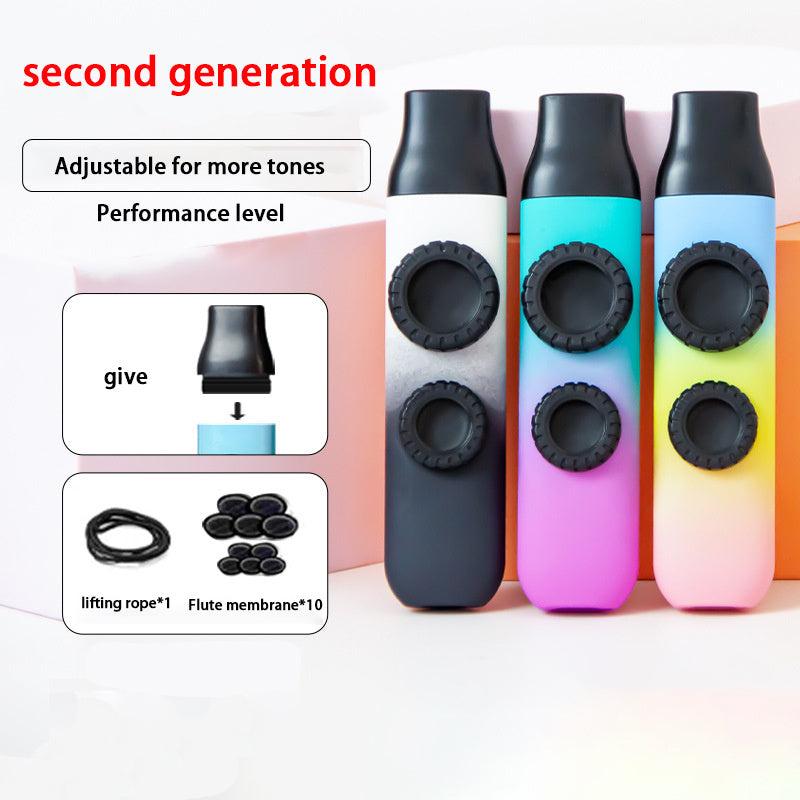 Upgraded Skin Feeling Double Flute Kazoo High Low Tone Mouth Flute