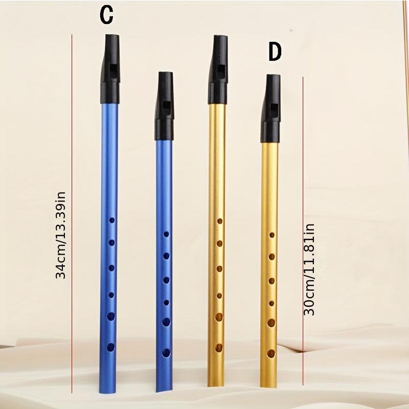 Colorful Irish Whistle Flute C D Key Aluminum Alloy 6 hole Flute