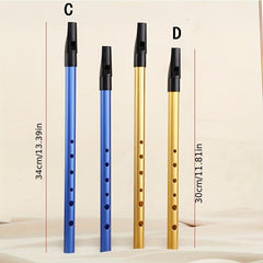 Colorful Irish Whistle Flute C D Key Aluminum Alloy 6 hole Flute