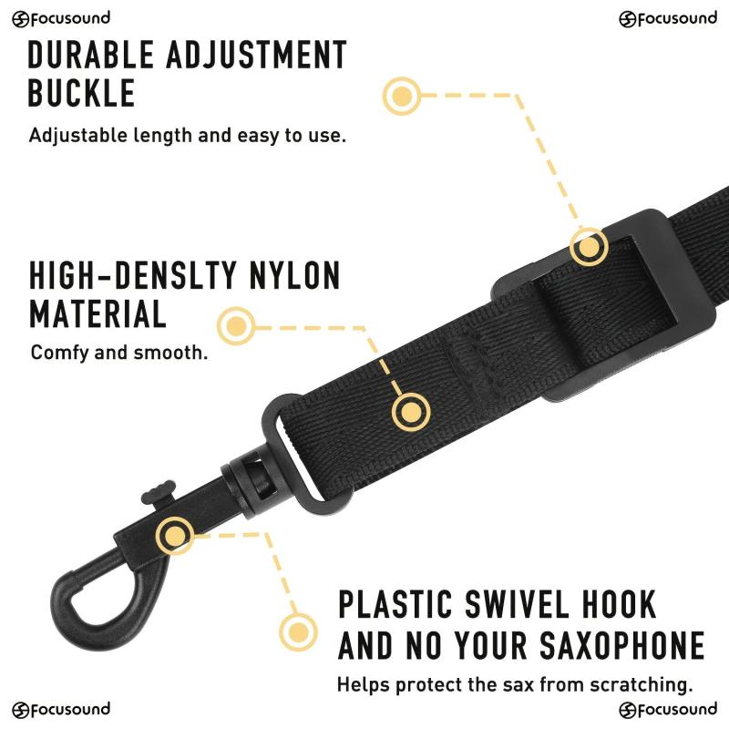 Focusound Saxophone Neck Strap Comfortable And Durable Adjustable Length
