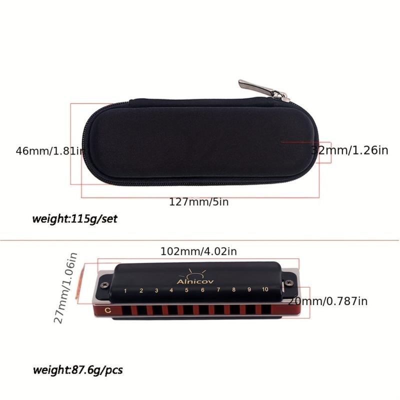 10 Hole Diatonic Blues Harmonica Classic Woodwind Instrument