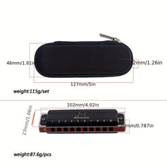 10 Hole Diatonic Blues Harmonica Classic Woodwind Instrument