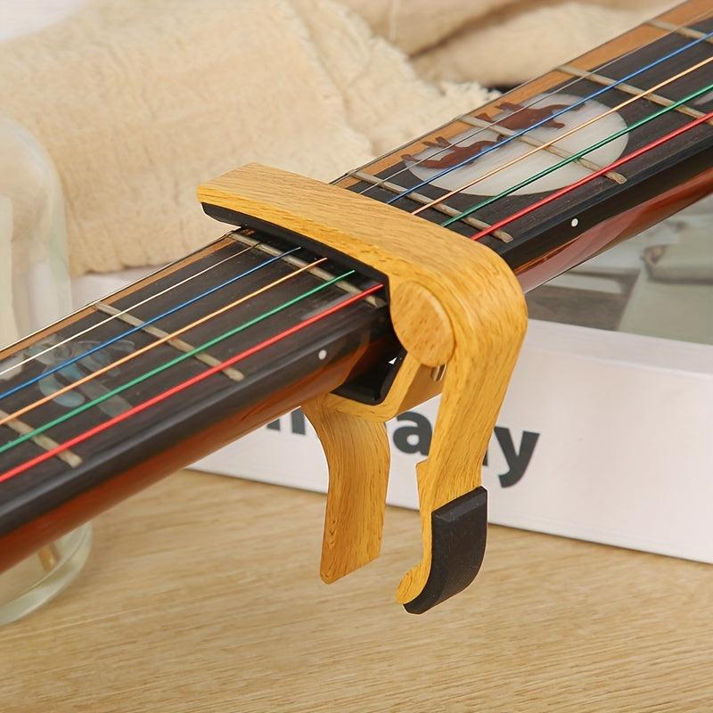 Wood Grain Guitar Capo Water Transfer Printing Silicon Cushion