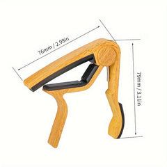 Wood Grain Guitar Capo Water Transfer Printing Silicon Cushion