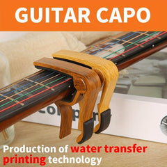 Wood Grain Guitar Capo Water Transfer Printing Silicon Cushion