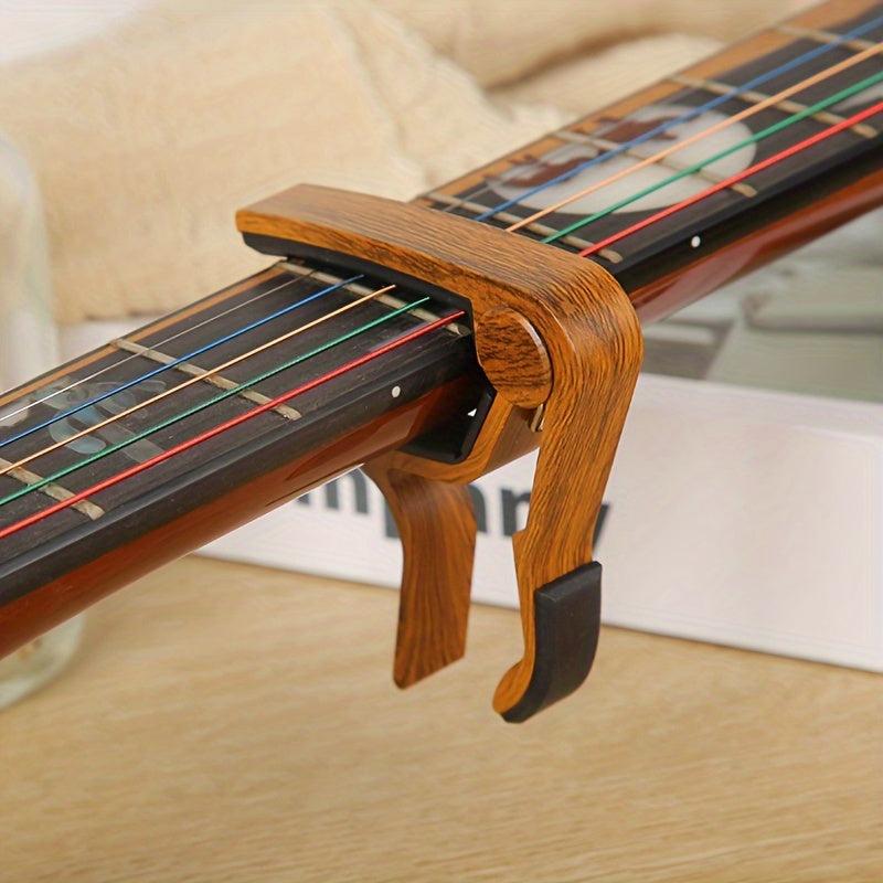 Wood Grain Guitar Capo Water Transfer Printing Silicon Cushion