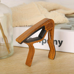 Wood Grain Guitar Capo Water Transfer Printing Silicon Cushion