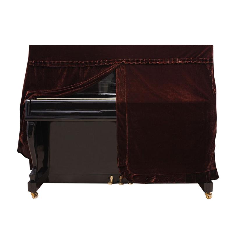 88 Key Stereo Piano Cover Golden Velvet Dust Proof Keyboard Cover