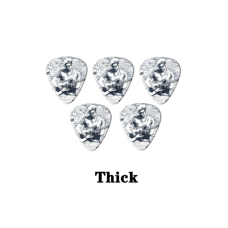 5pcs Bass Guitar Picks Set 0.46 0.71 1.0mm Thickness for Acoustic Guitar Ukulele
