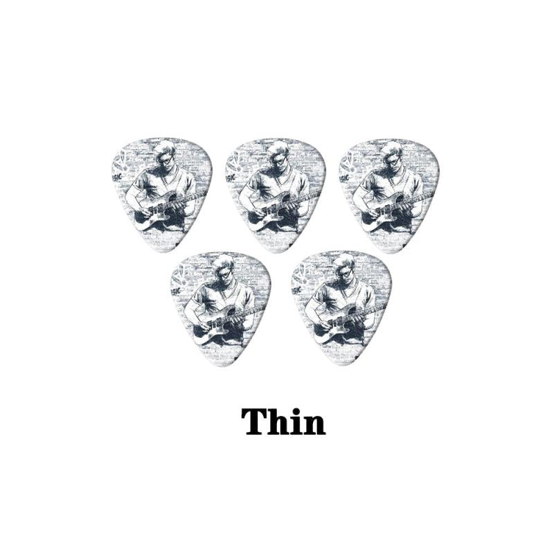 5pcs Bass Guitar Picks Set 0.46 0.71 1.0mm Thickness for Acoustic Guitar Ukulele
