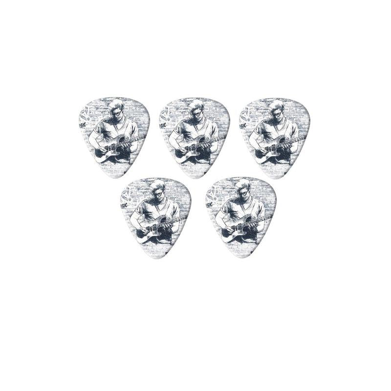 5pcs Bass Guitar Picks Set 0.46 0.71 1.0mm Thickness for Acoustic Guitar Ukulele