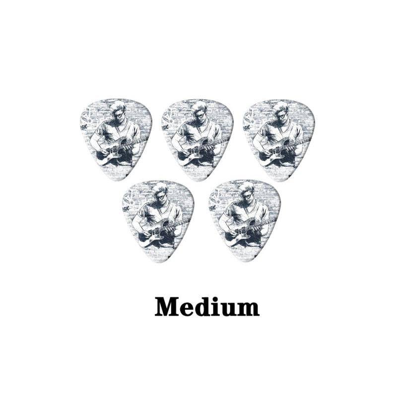 5pcs Bass Guitar Picks Set 0.46 0.71 1.0mm Thickness for Acoustic Guitar Ukulele