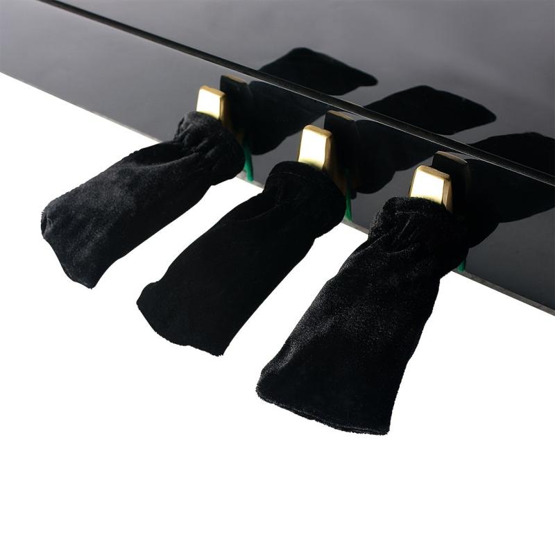 3 Sets of Golden Velvet Piano Foot Covers