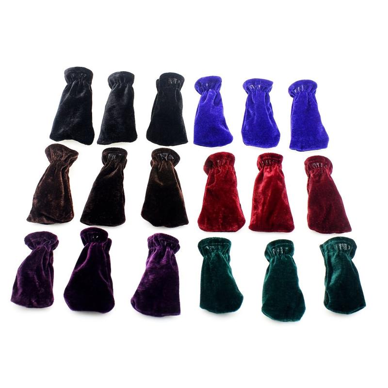 3 Sets of Golden Velvet Piano Foot Covers
