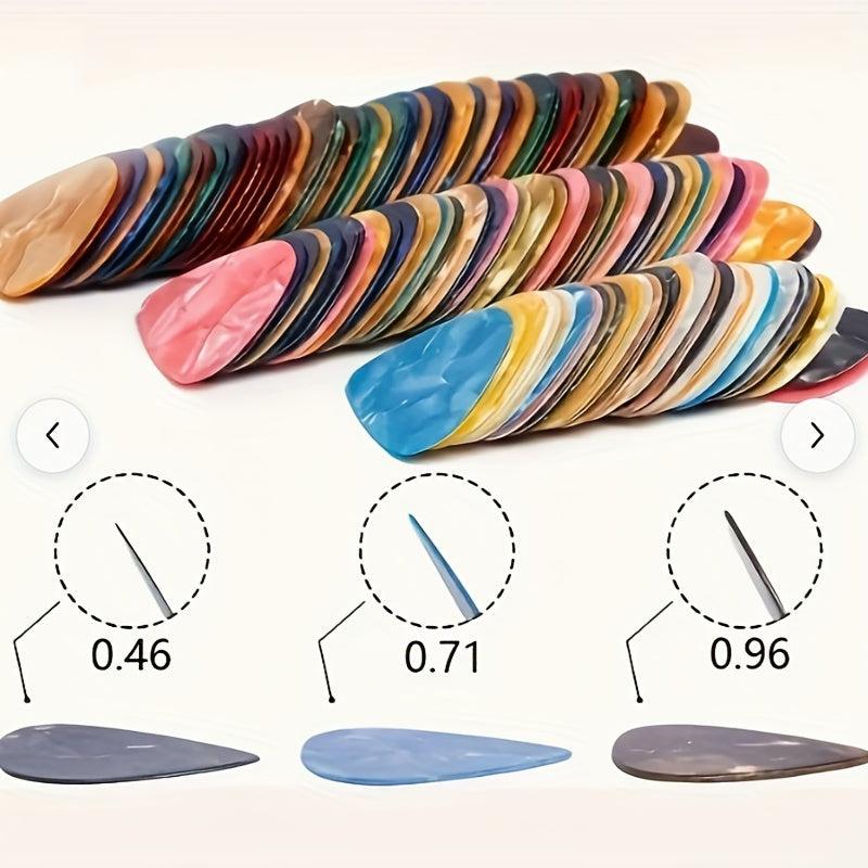 Guitar Picks ABS Celluloid, 0.46mm, 0.71mm, 0.96mm, 3-Pack, Assorted Picks