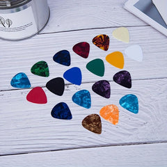 Guitar Picks ABS Celluloid, 0.46mm, 0.71mm, 0.96mm, 3-Pack, Assorted Picks