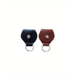 Guitar Plectrum Holder Bag Faux Leather Case PU Keychain
