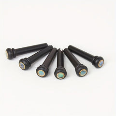 6pcs Copper Rings with Green Abalone Inlay for Acoustic Guitar Bridge Pins