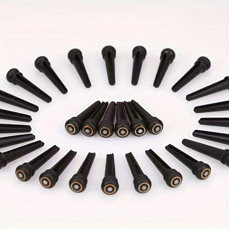 6pcs Copper Rings with Green Abalone Inlay for Acoustic Guitar Bridge Pins