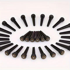 6pcs Copper Rings with Green Abalone Inlay for Acoustic Guitar Bridge Pins