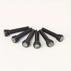 6pcs Copper Rings with Green Abalone Inlay for Acoustic Guitar Bridge Pins
