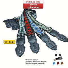 Guitar Bass Embroidery Suspenders for Confident Performance