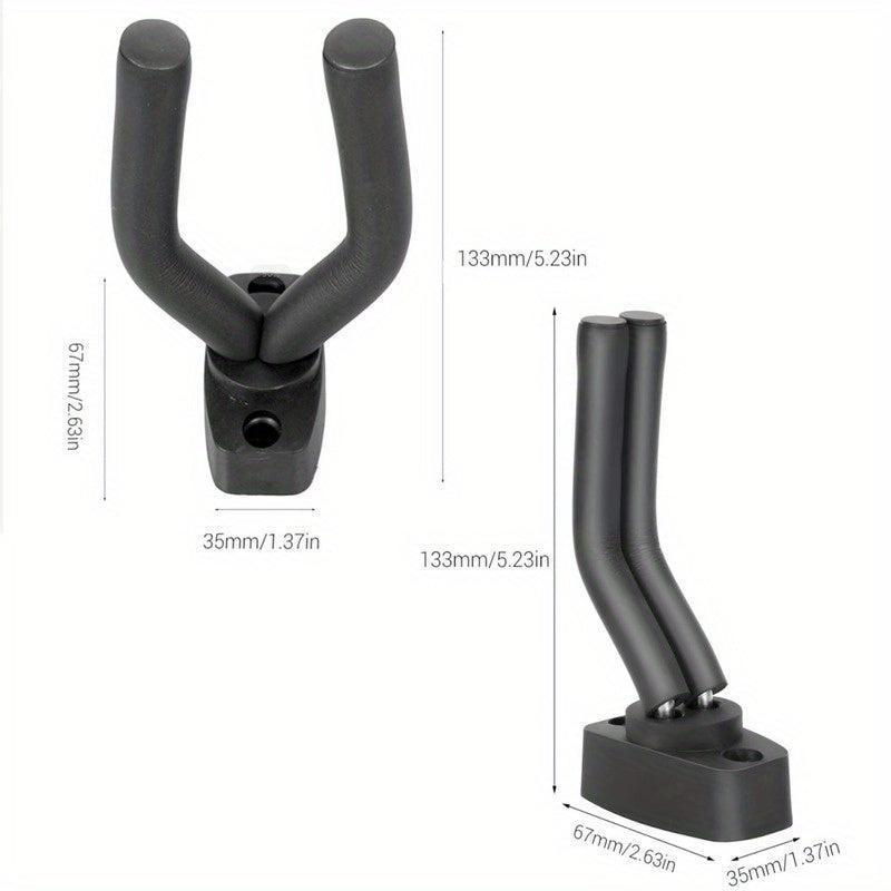 Stylish Guitar Wall Mount with Hooks and Picks