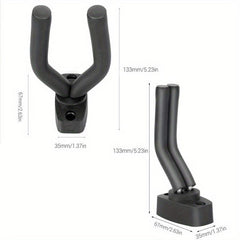 Stylish Guitar Wall Mount with Hooks and Picks