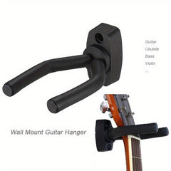 Stylish Guitar Wall Mount with Hooks and Picks