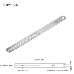2pcs set Guitar Fret Measuring Mount Ruler Fingerboard Protection Steel Plate
