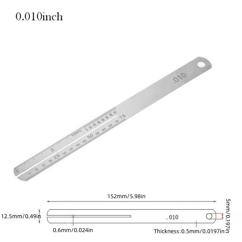 2pcs set Guitar Fret Measuring Mount Ruler Fingerboard Protection Steel Plate